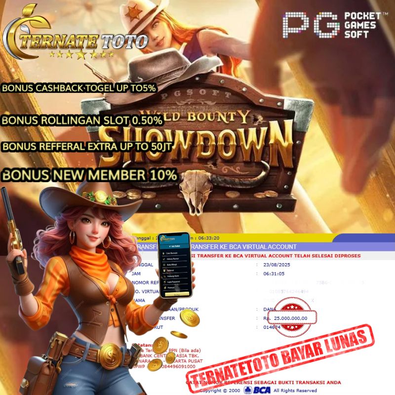 TERNATETOTO - Wild Bounty Showdown - Rp.25,000,000